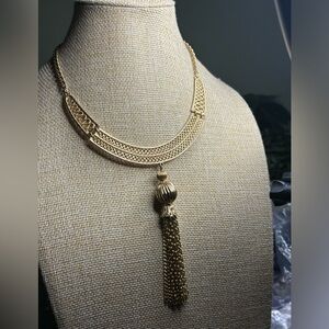 Elegant Gold Tassel Necklace